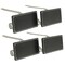 Haute Decor The Original MantleClip Stocking Holder with Chalkboard Icons 4-Pack (Silver) - Personalize Your Christmas Mantel Stocking Hangers with Custom Names